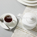 Plato de porcelana blanca de hotel y restaurante, Platos de vajilla seguros para microondas, Vajilla italiana de diseño de restaurante